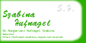 szabina hufnagel business card